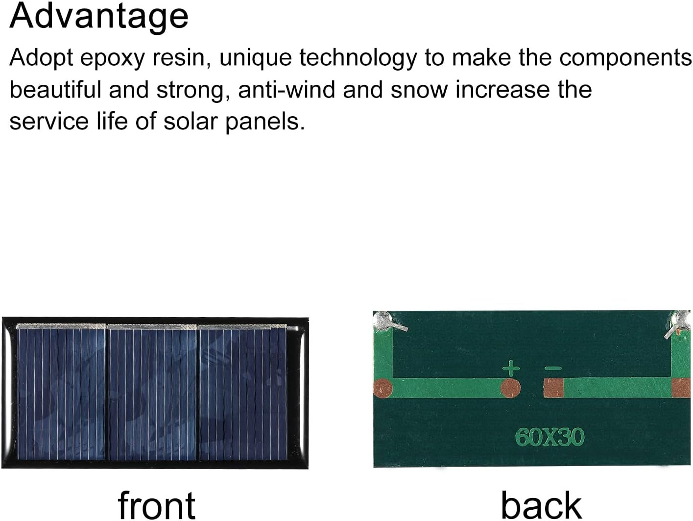 Mini Solar Panel Cell 1.5V 160Ma 0.24W 60Mm X 30Mm for DIY Electric Power Projec