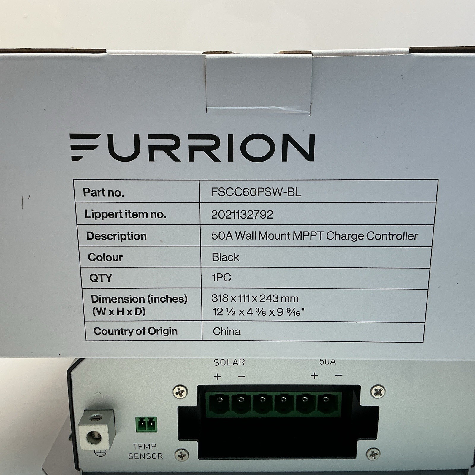 Furrion® #FSCC60PSW-BL 50A Wall Mount MPPT Solar Charge Controller #2021132792