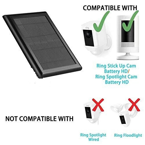 Genuine Ring Solar Panel V4 for Spotlight Cam Battery Black 2.4W 5V #3923 z65/23