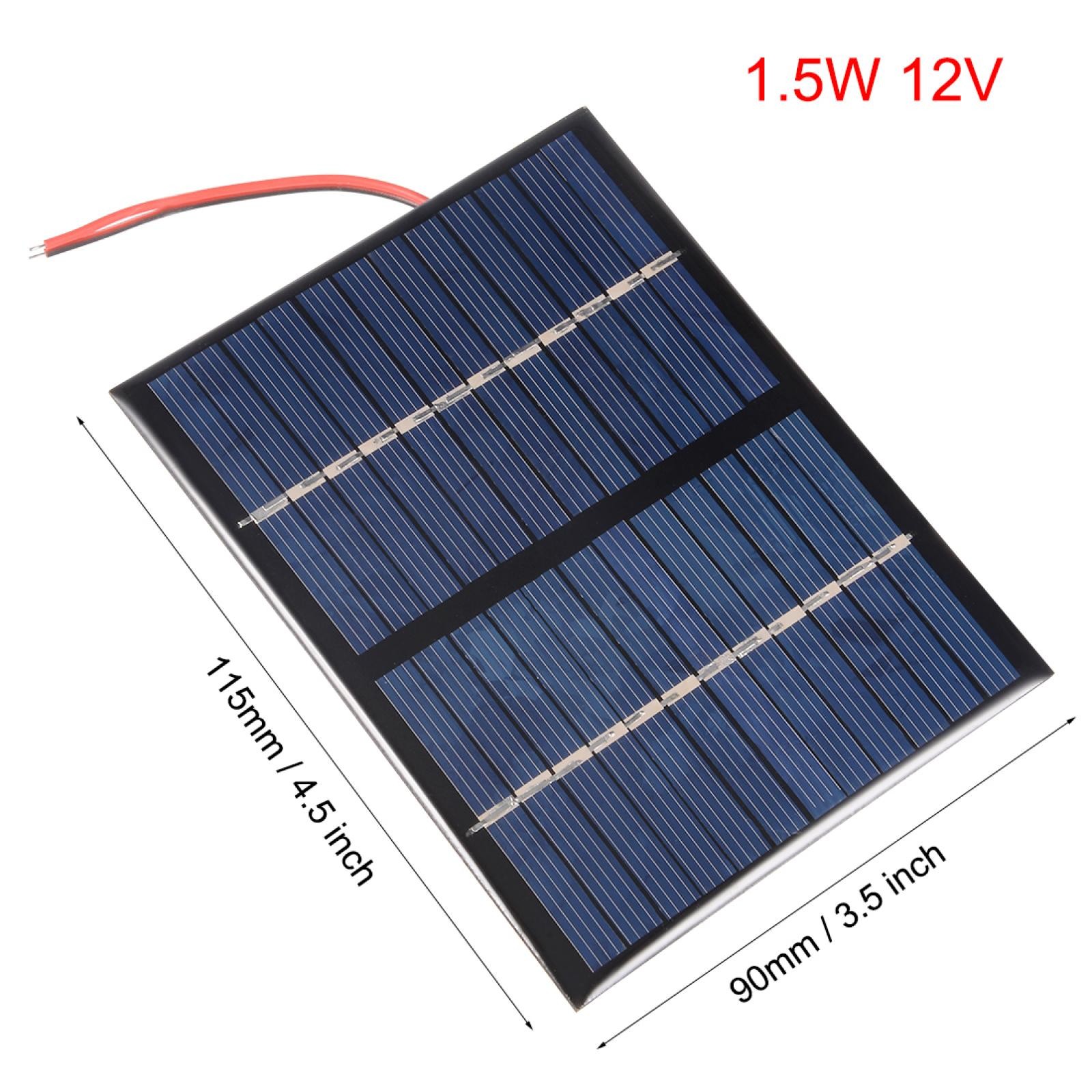 1.5W 12V Solar Panel Module DIY POLY with 140mm Wire for Toys Charger