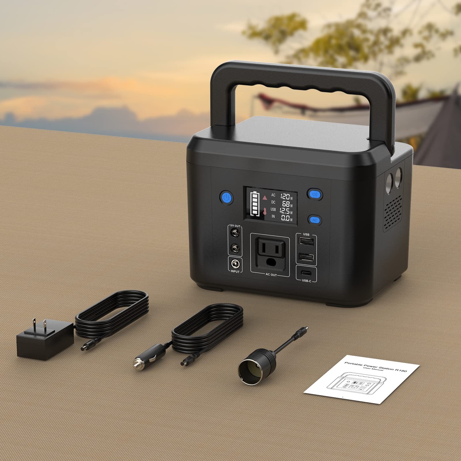 200W Portable Power Station, Powkey 120Wh/33,000mAh Power Bank with AC Outlet…