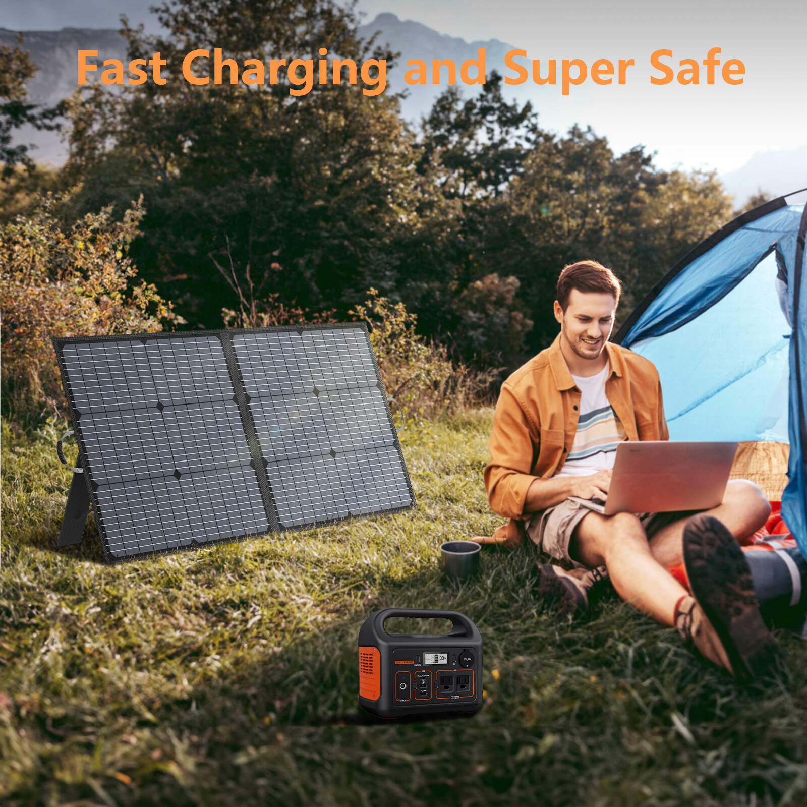 MHPOWOS Portable Monocrystalline Solar Panel Kit 110W / 220W High 23% Efficiency
