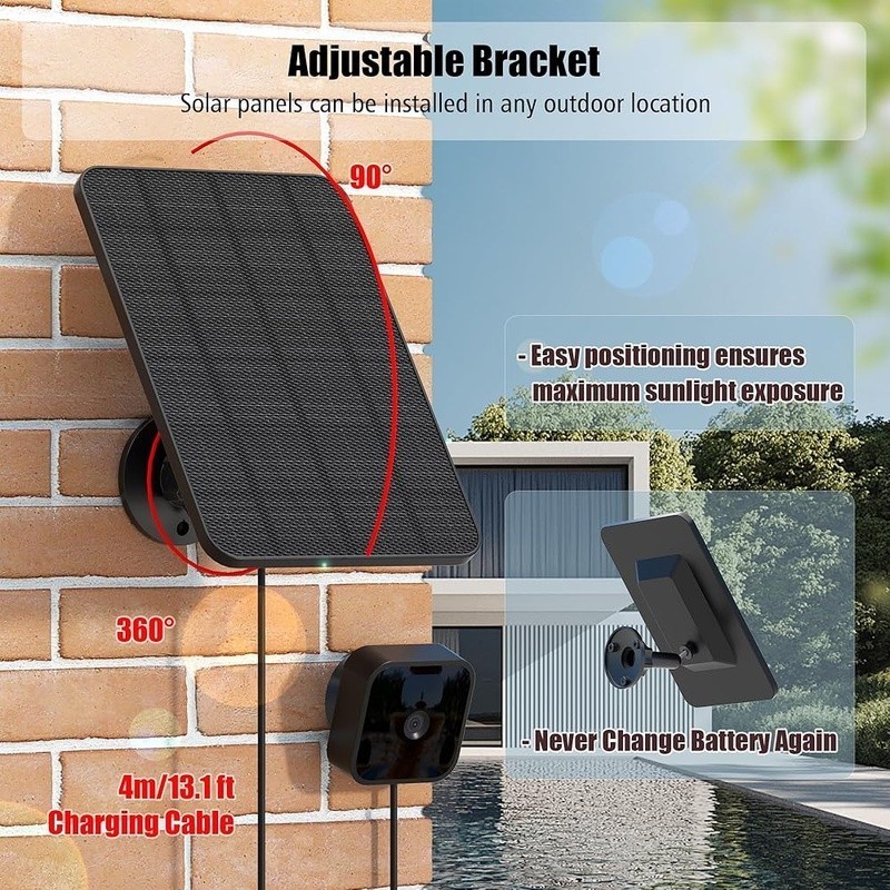 4 Pack Solar Charger Blink Outdoor Camera Waterproof Efficient Power Supply New