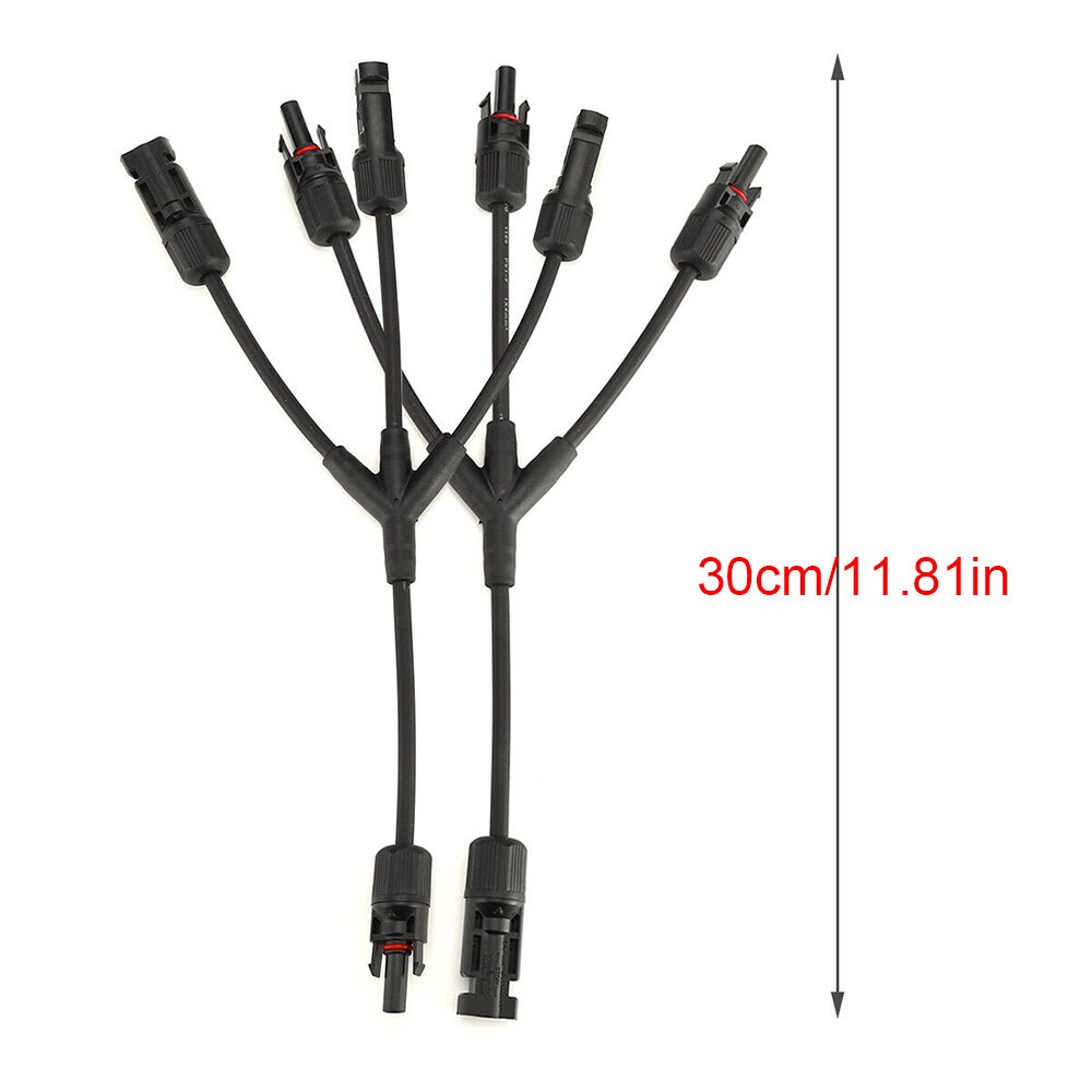 2x Y Branch Solar Panel Cable for FFM MMF PV Wire Connector T Splitter Tools 30A