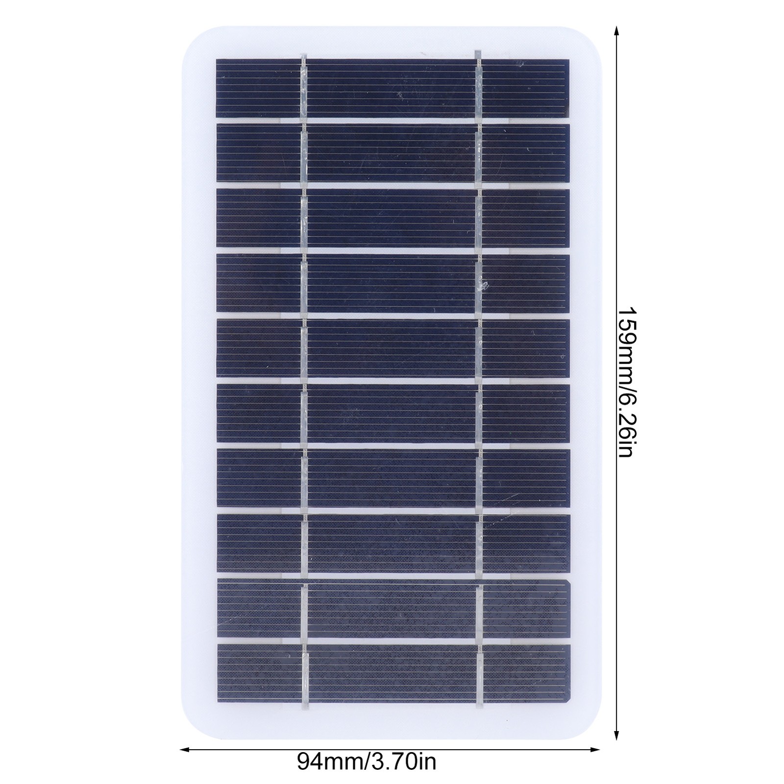 2W 5V Polycrystalline Silicon Solar Panel Outdoor Solar Battery Charger US