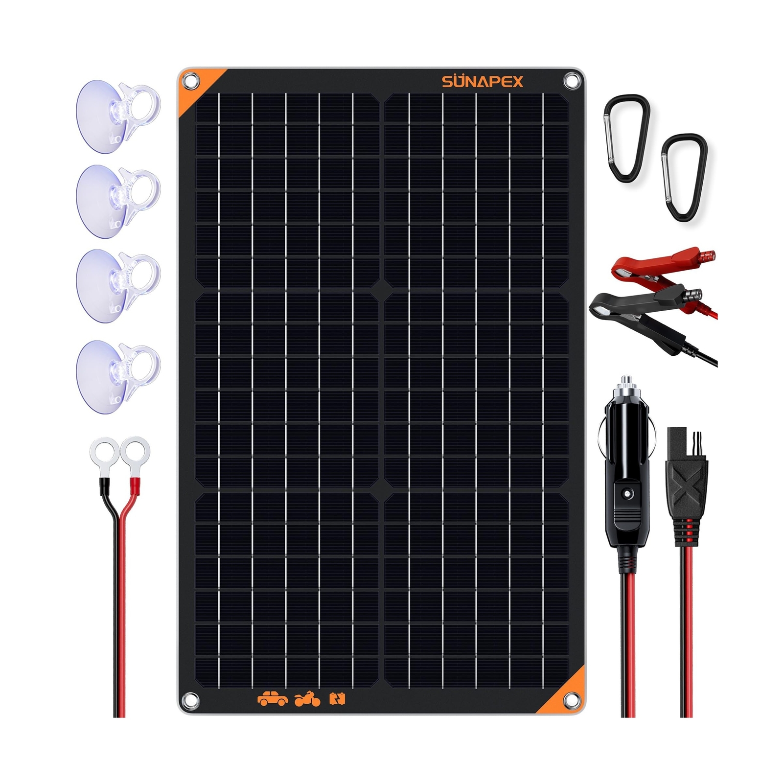 Solar Battery Trickle Charger Maintainer 30W 12V Waterproof Solar Panel Trick…