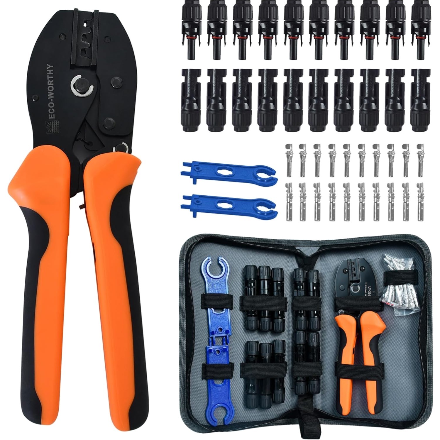 Solar Crimper Tool Kit 13 Pcs Connector Spanner Wrench for Panel Installation