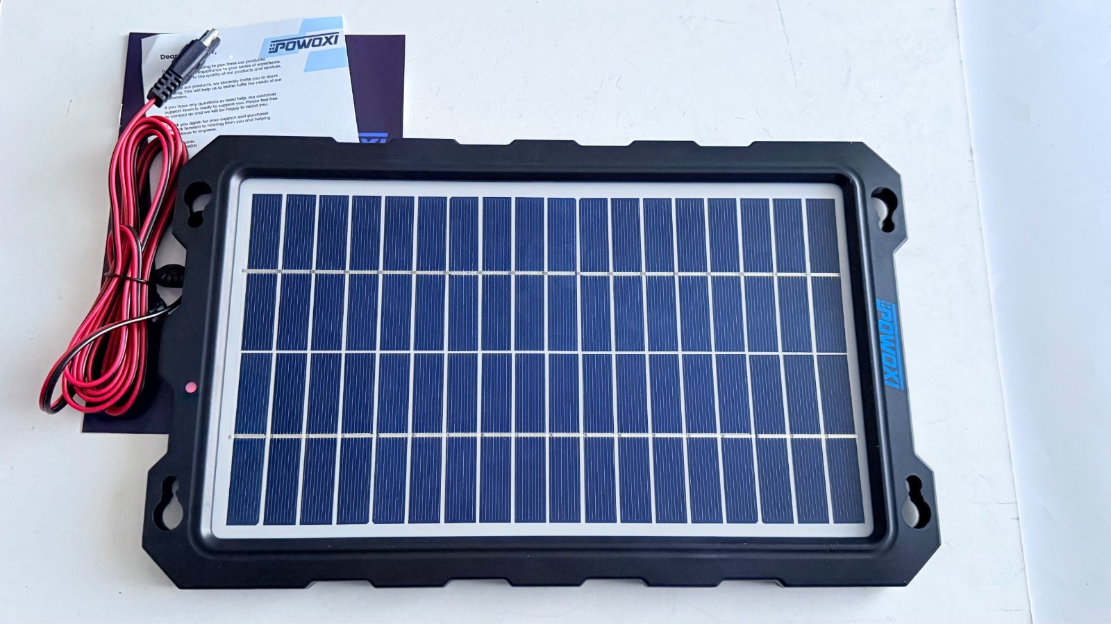 POWOXI 7.5w 12v Solar Battery Trickle Charger Maintainer for Car, Automotive