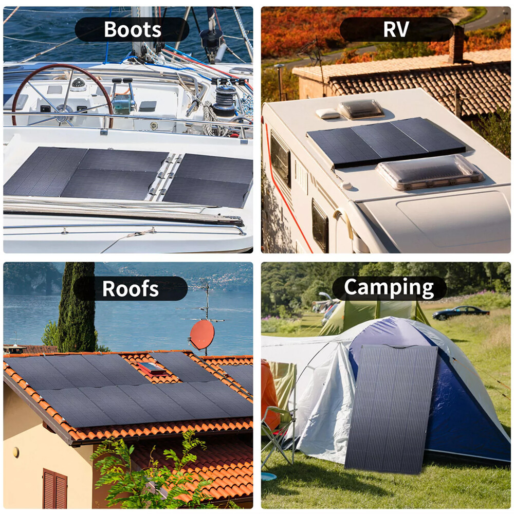 300 Watt Flexible Mono Solar Panel 12V Battery Charger for Car RV Rooftop Power