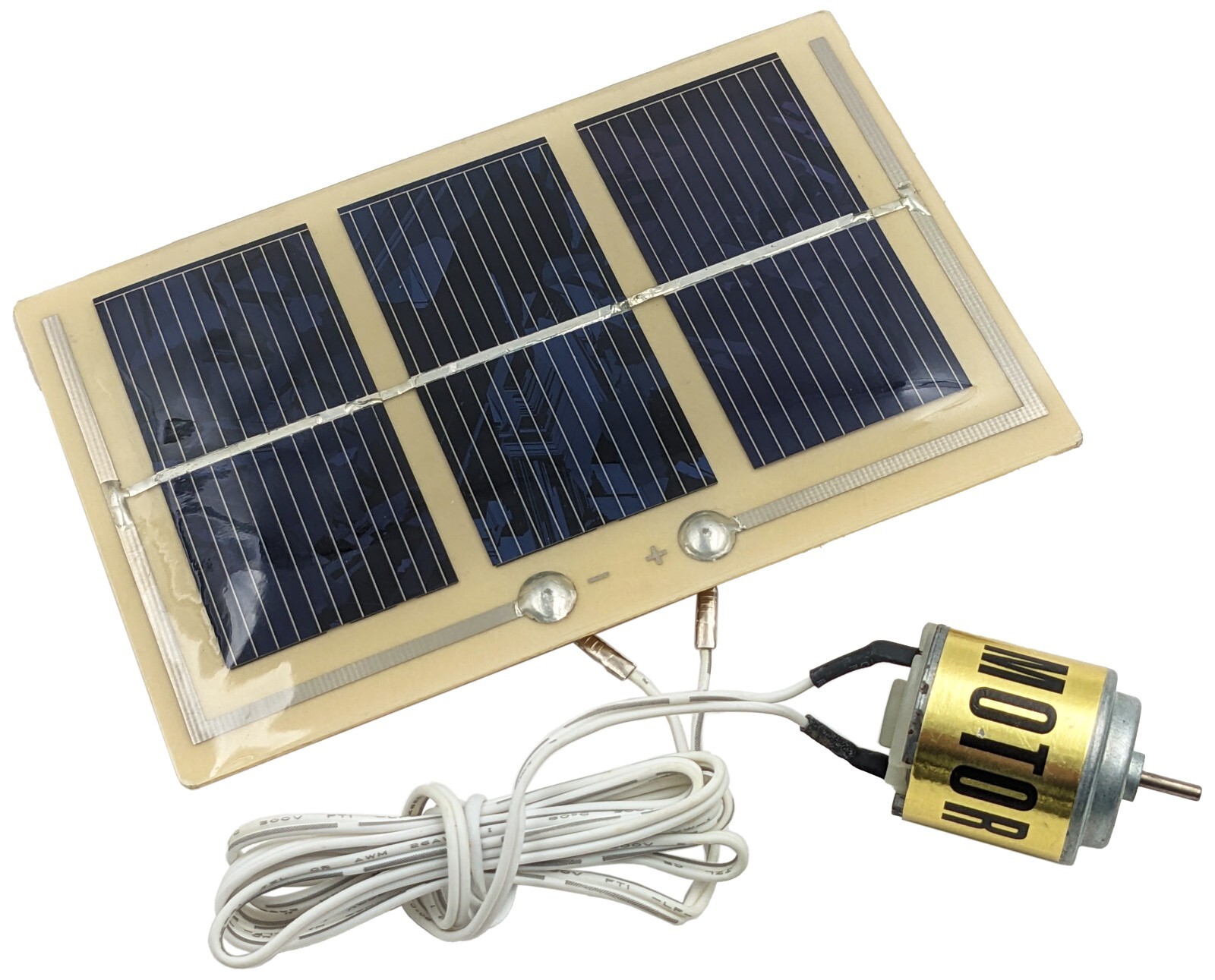 Solar Motor Kit – 1V/400mA Solar Cell Module and DC Solar Motor with Motor Clip
