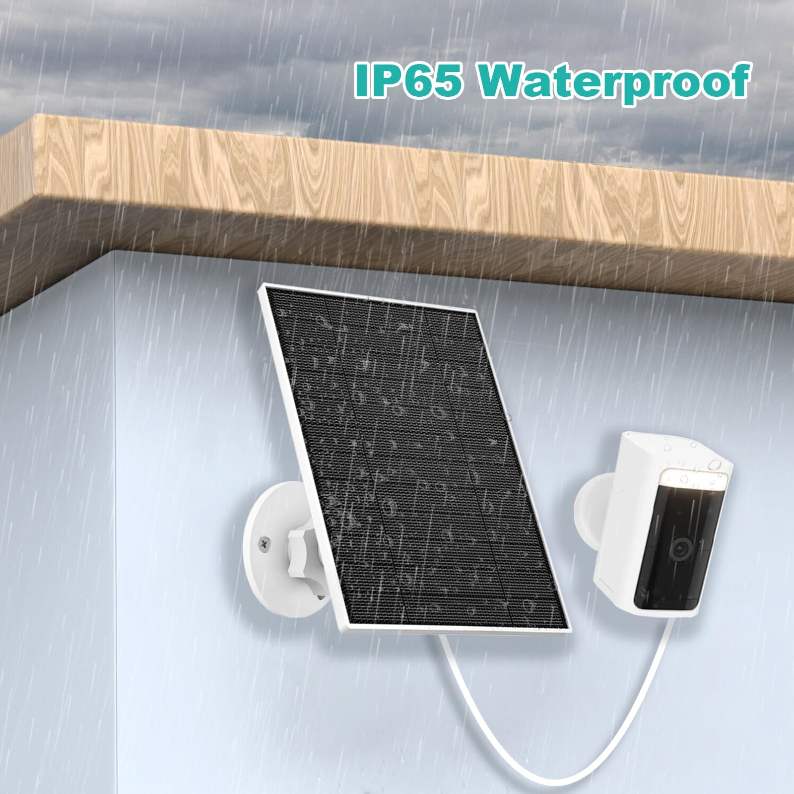 EverExceed 5W Solar Panel Compatible with Wyze Battery Cam Pro, Cam Outdoor V…