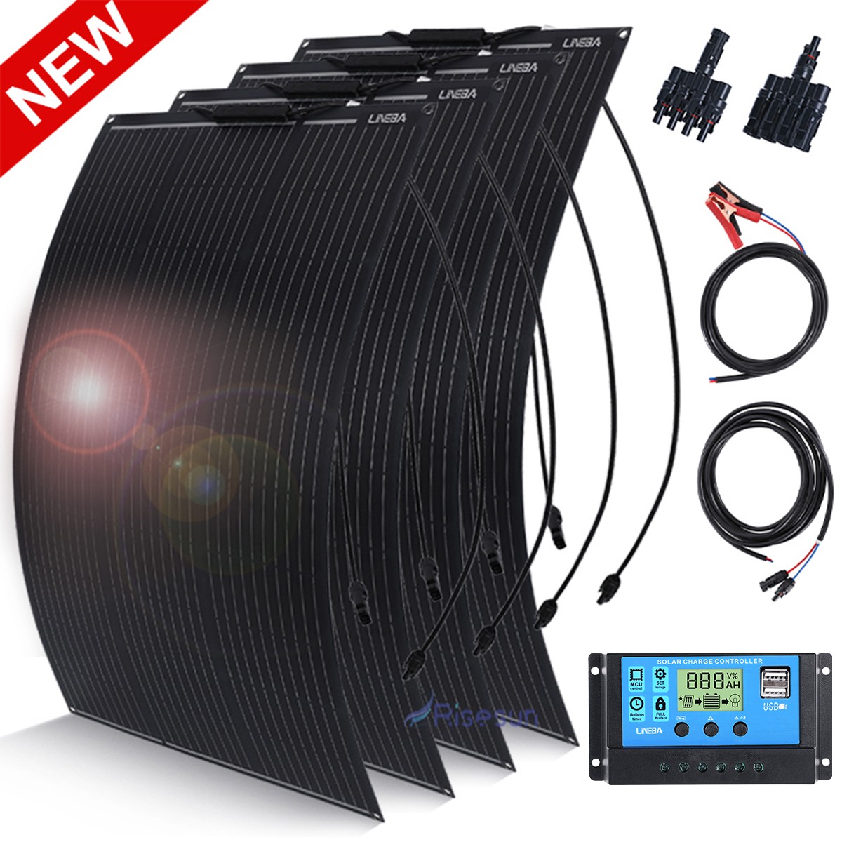 400 Watts Solar Panel Kit 30A 18V Battery Charger with Controller Caravan Boat