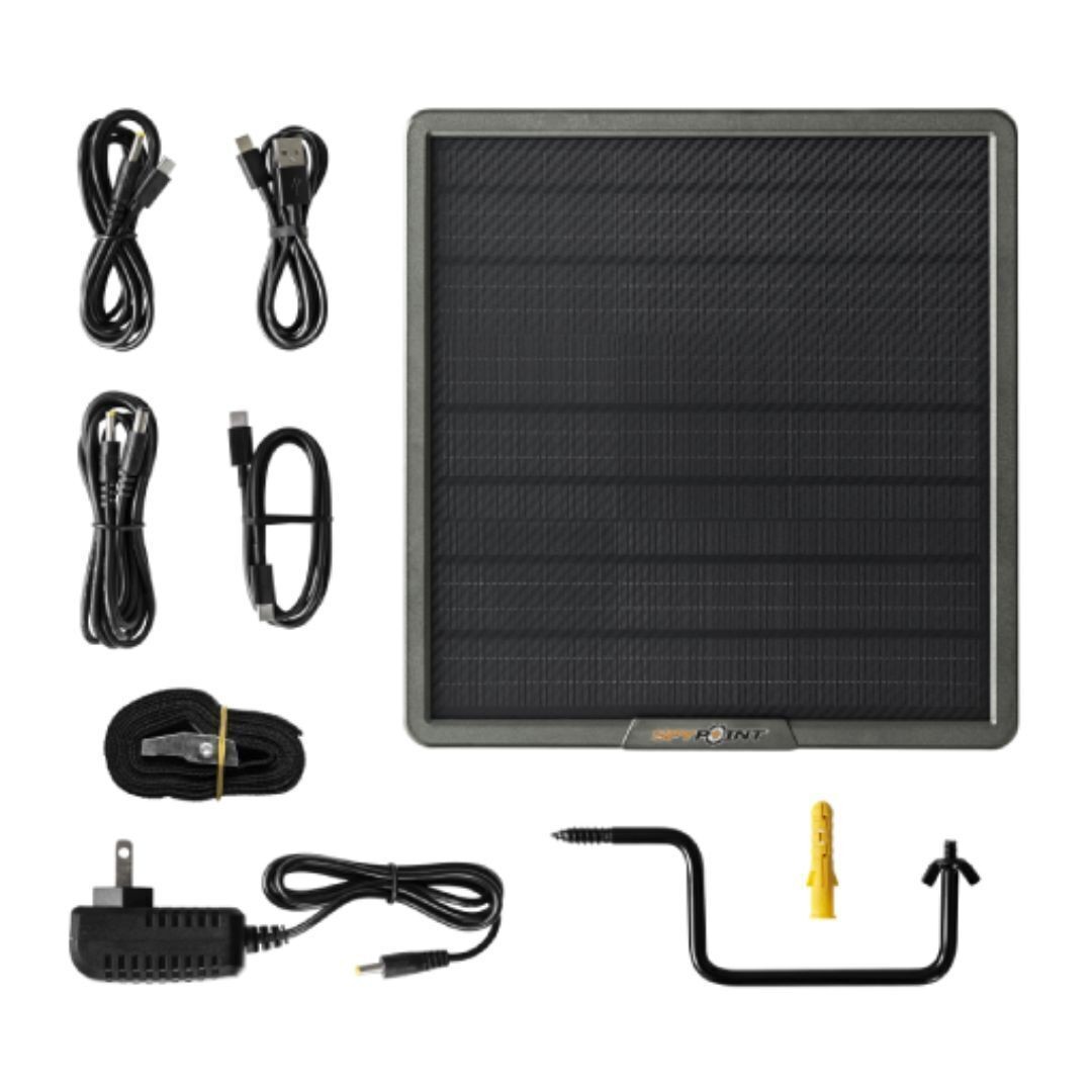 Spypoint 10-Watt Solar Panel for Trail Camera (2-Pack) Bundle with Accessories