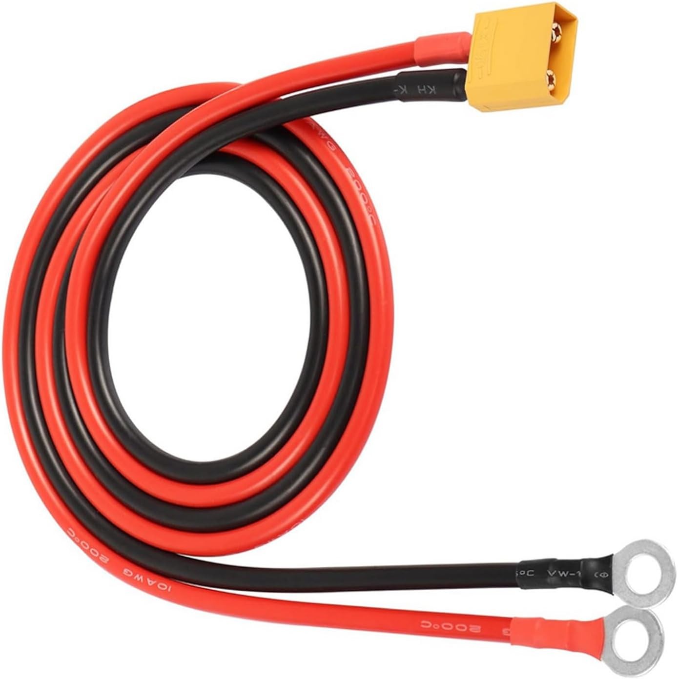 1pc XT90 to O Ring Terminal Cable with 1M 10AWG Silicon Wire XT90 Female to O