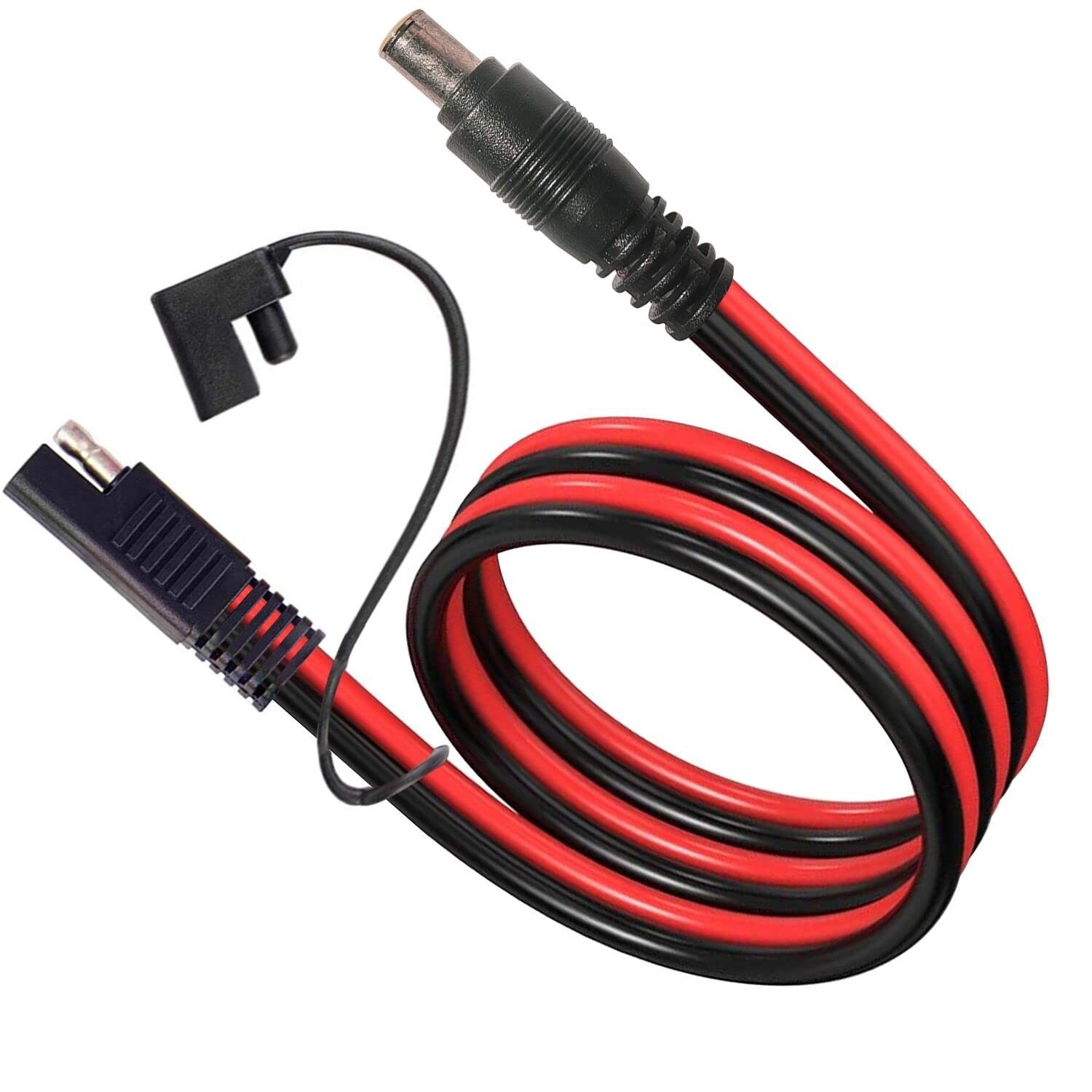 SAE Solar Connector to DC 8mm Adapter 14AWG DC 8mm Male to SAE Cable Compatib