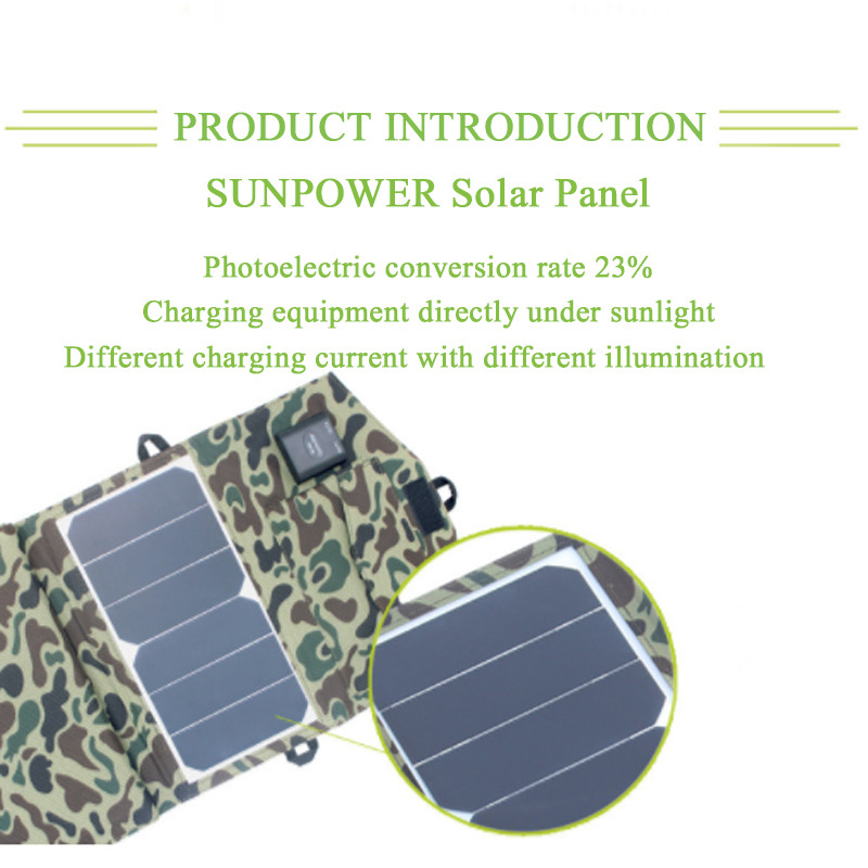 40W Portable Folding Solar Panel Charger 18V/5V for Phone Tablet 12V Battery