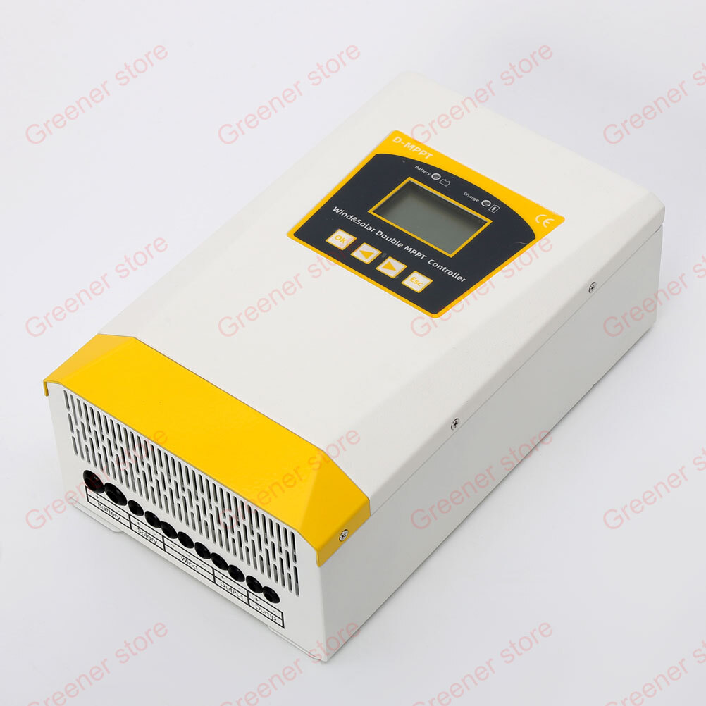 MPPT 3000W Wind Solar Hybrid Charge Boost Controller 12V 24V 48V Regulator +Dump