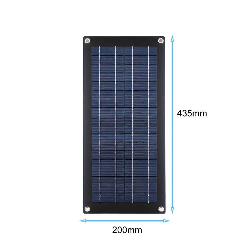 60W 18V Solar Panel Charger for Car RV Van Boat with Dual 5V USB Outputs