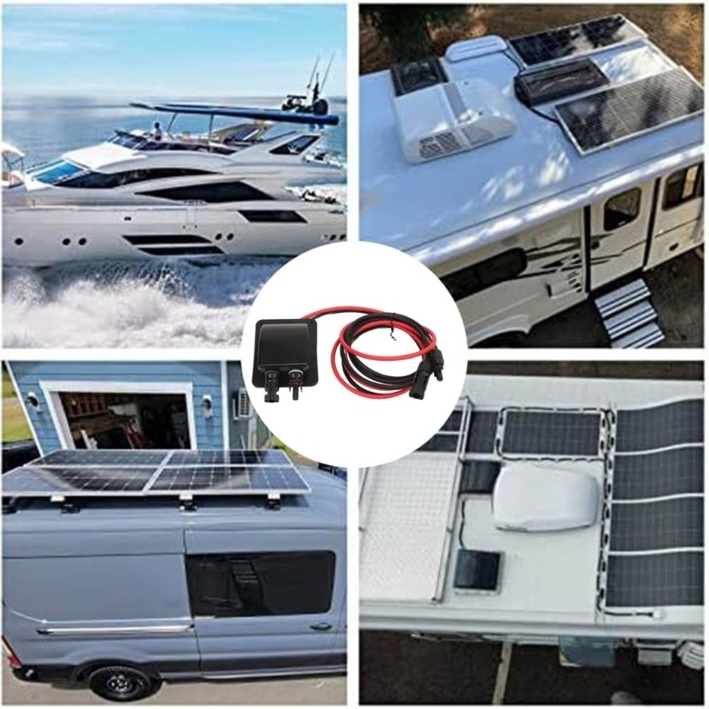 ABS Double Cable Waterproof Solar Panel Connectors for Campers Installation