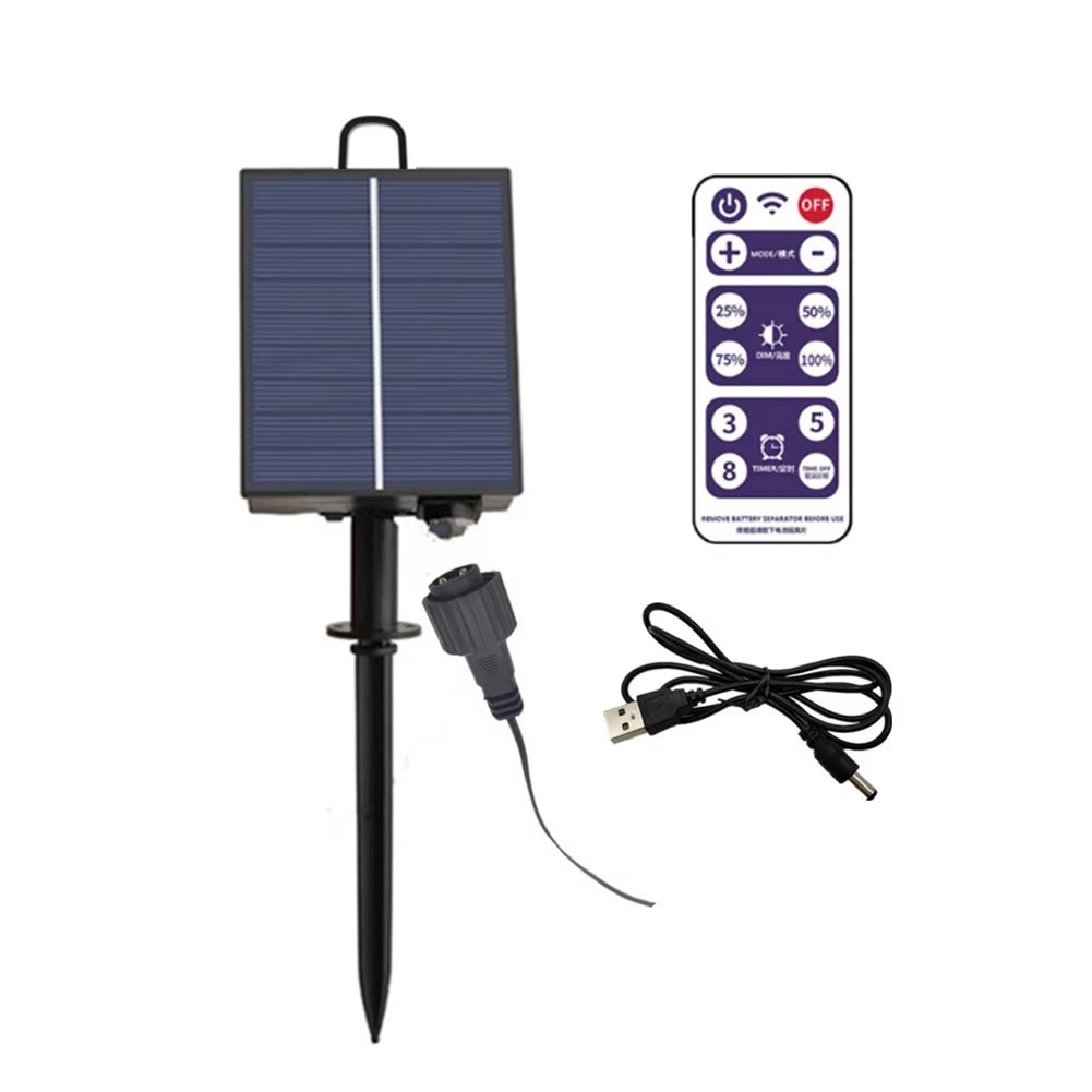 Solar Battery Box Kit Pack Powered Lithium Panel Light with Remote Control8611
