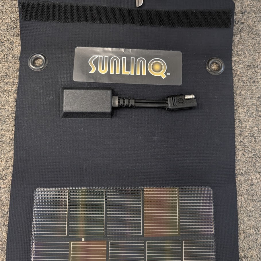 Sunlinq 6.5W Folding Solar Panel Kit 12V Battery Charger w/ Cables & Clamps