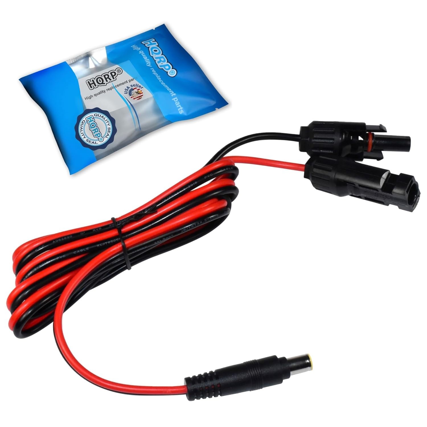 HQRP Solar Charging Cable to DC7909 Plug, Solar Connector to DC8mm Adapter Cable