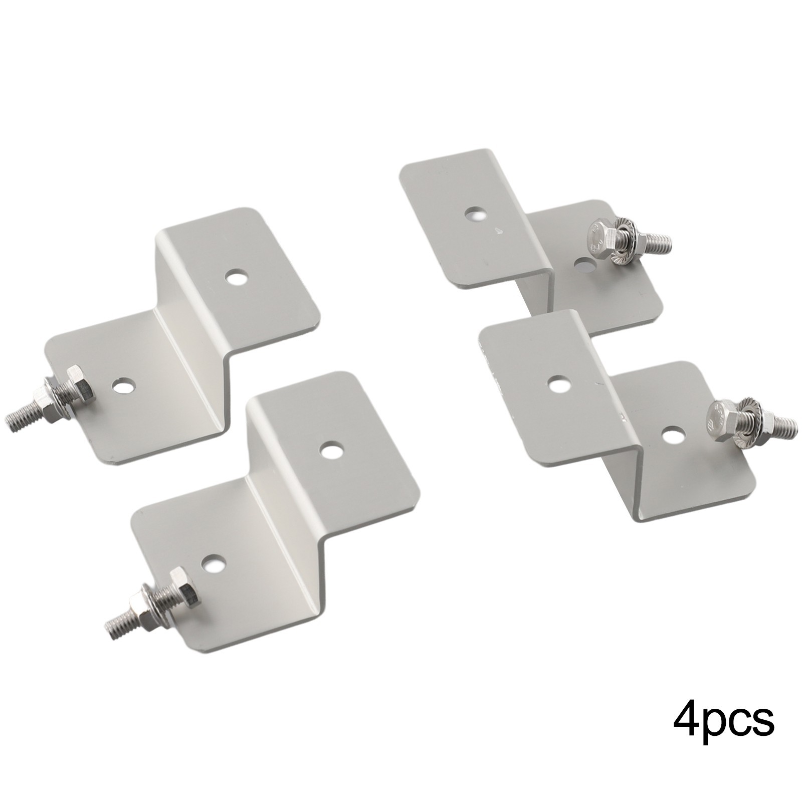4x Panel Mounting Solar Z-Style Brackets Mounts Aluminum Alloy Battery Energy
