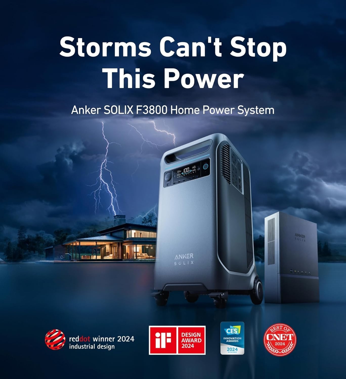 Anker SOLIX F3800 Portable Power Station 3840Wh LiFePO4 Solar Generator 6000W