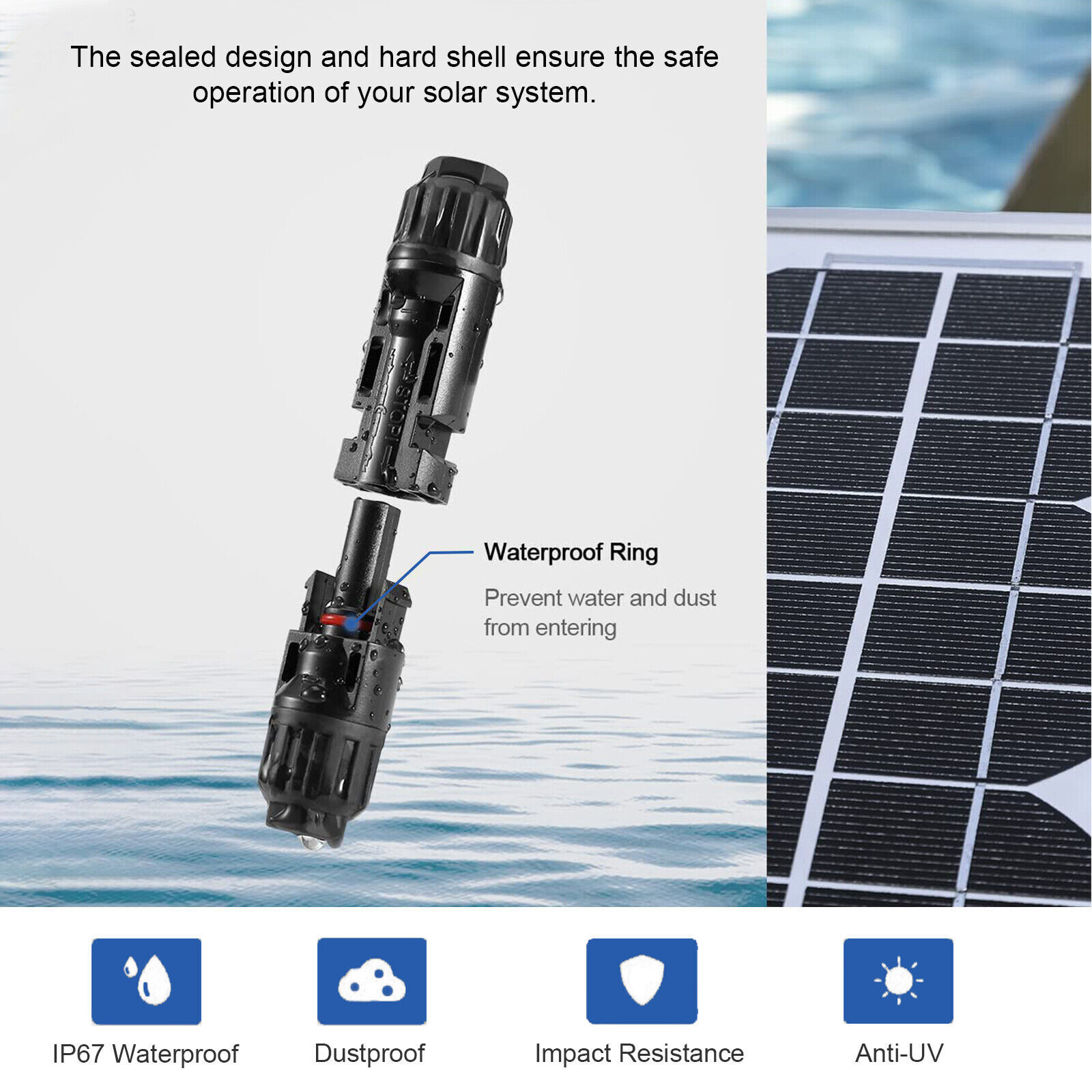 5 Pairs MC4 Male Female Solar Panel Wire Cable Connectors Waterproof Set For DIY