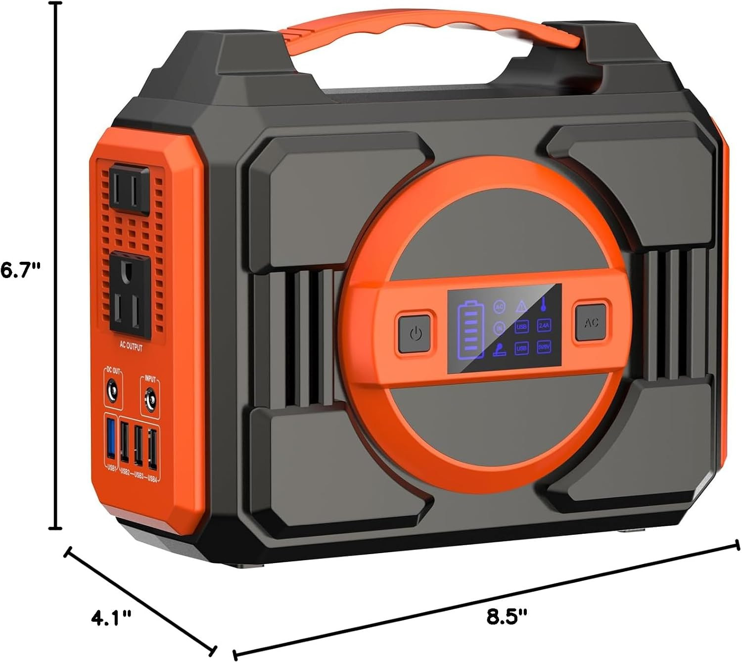 Portable Power Station 300W, Outdoor Solar Generator Backup Battery Pack 220Wh/6