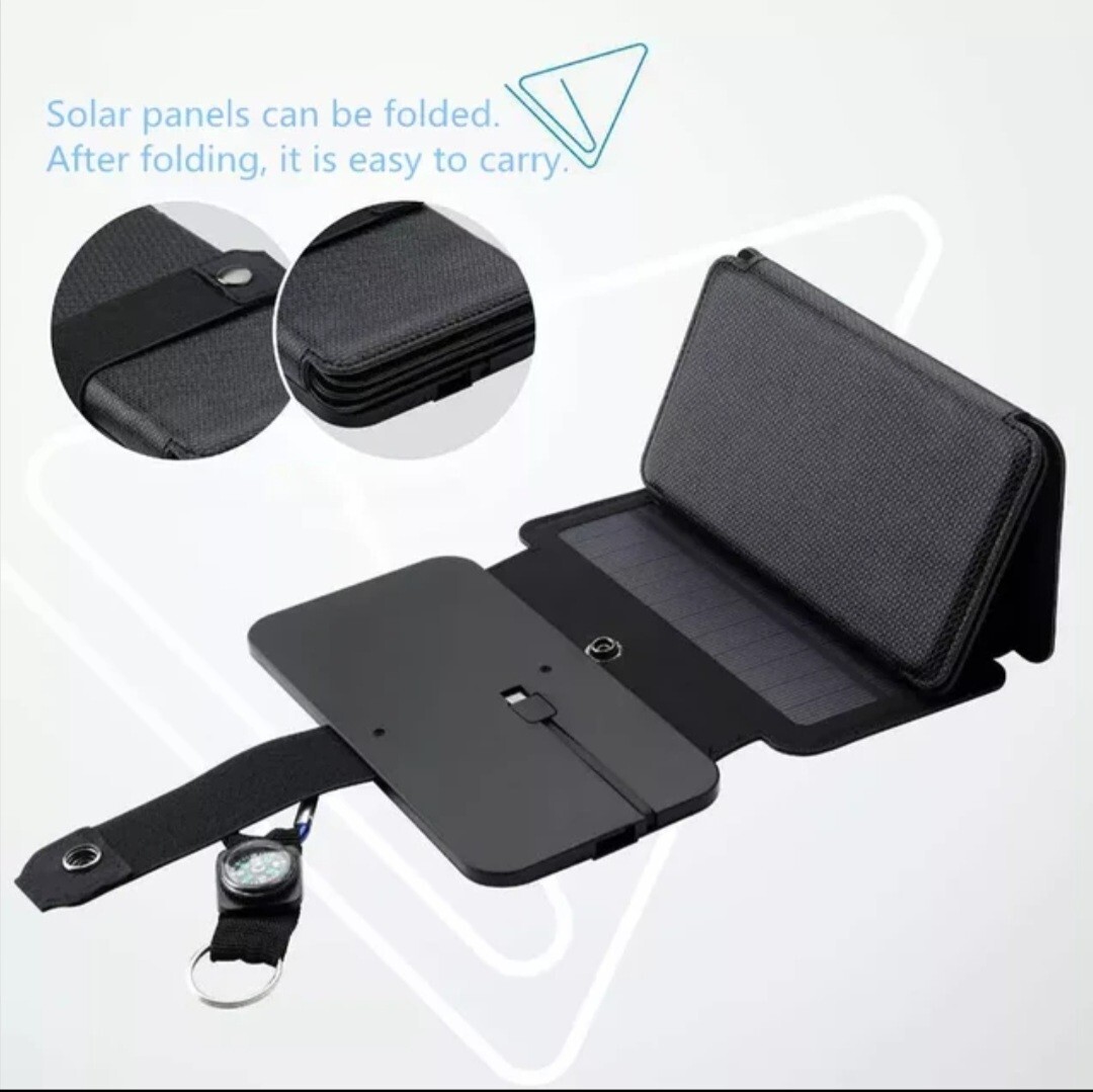 NEW2023 KERNUAP Sun Folding 10W Solar Cells Charger 5V 2.1A USB Output Devices.