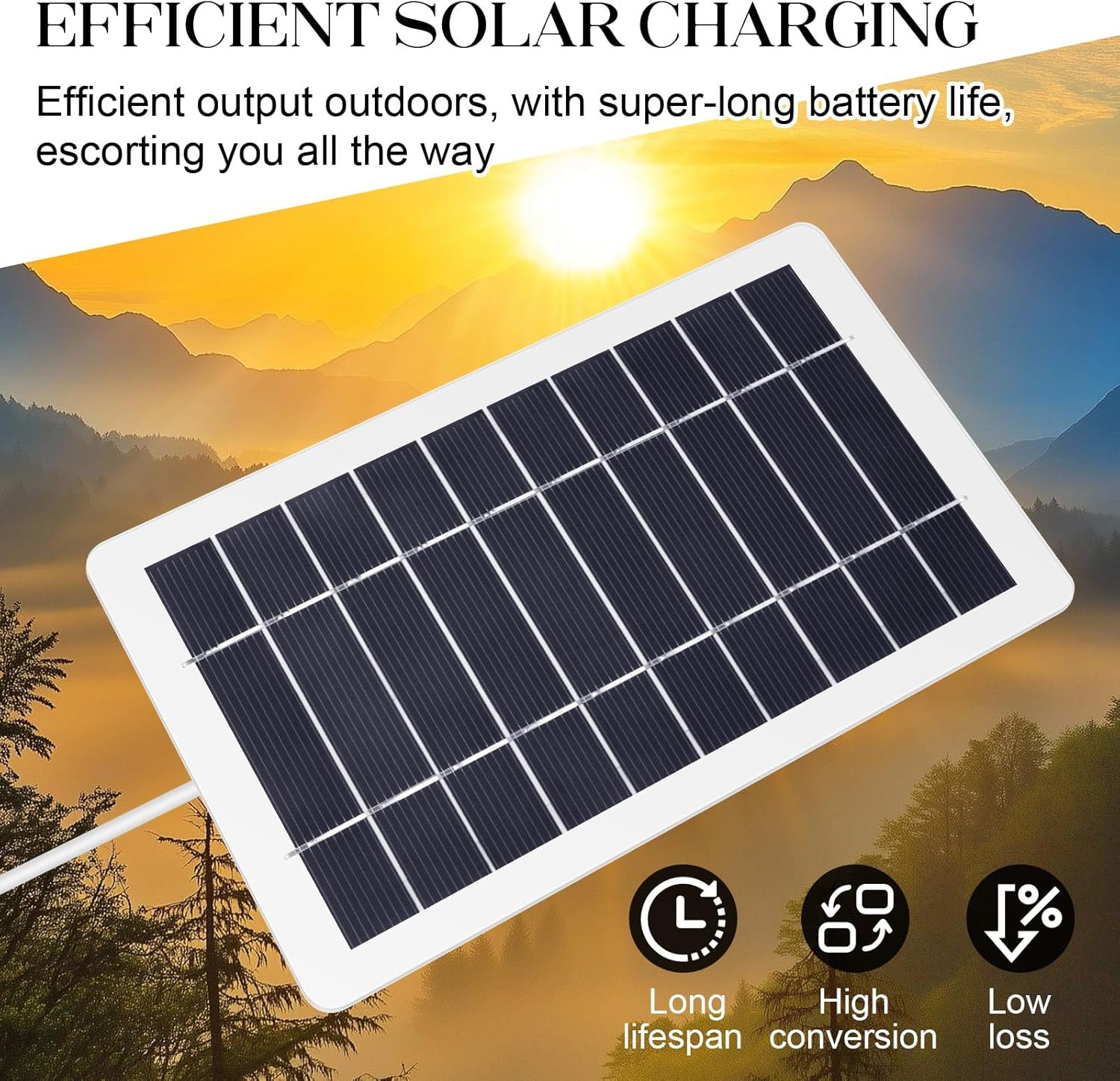 USB Solar Panel Charger,2Pcs Portable Solar Panel Kit for Camera, Cell Charging