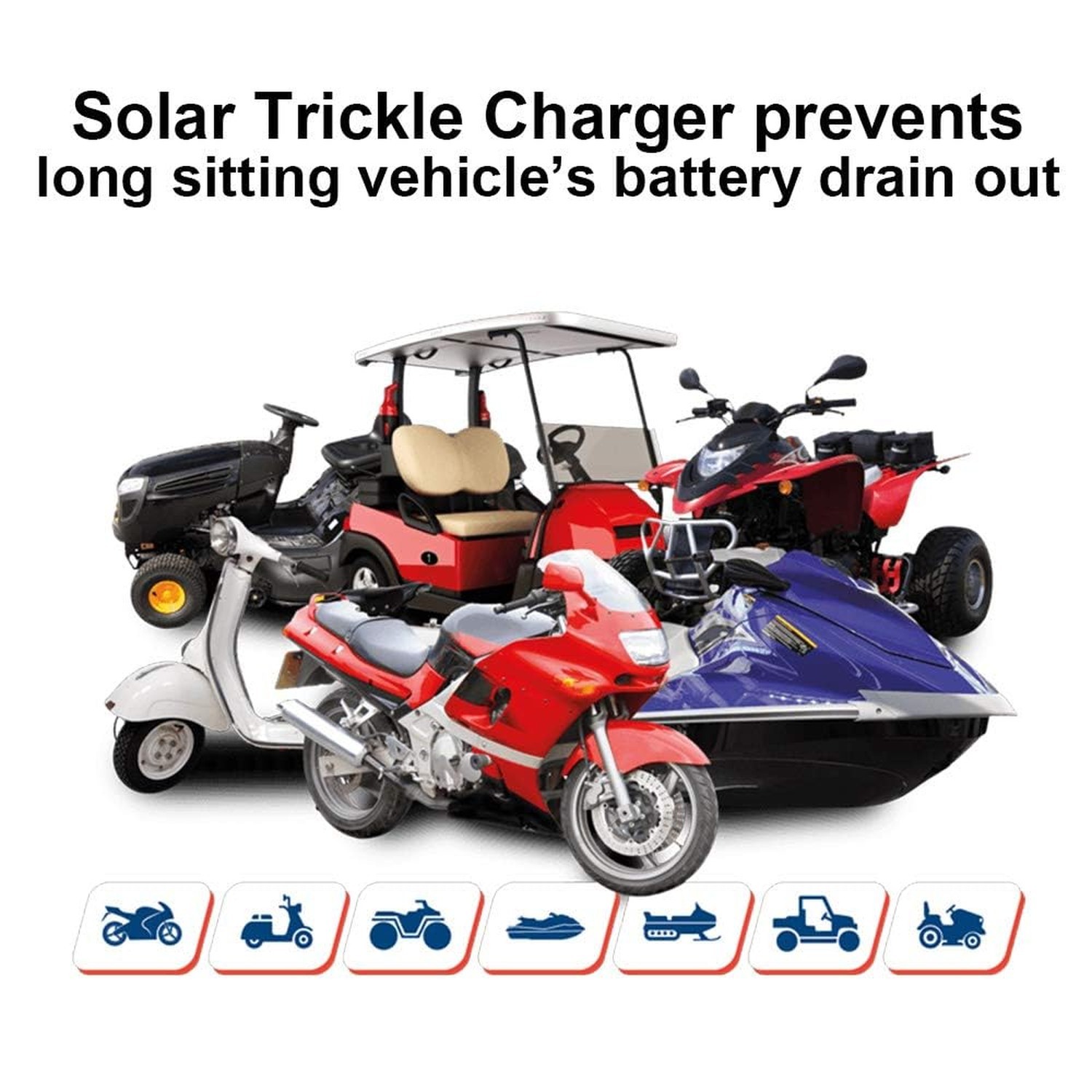 ECO-WORTHY 10W Solar Car Battery Charger Maintainer 12V Waterproof Portable S…