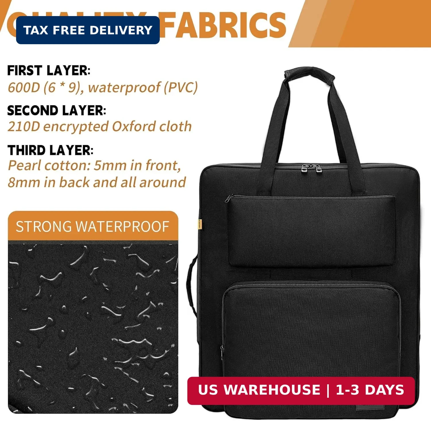 Solar Panel Travel Bag, Portable Solar Panel Storage Bag Compatible with Jackery
