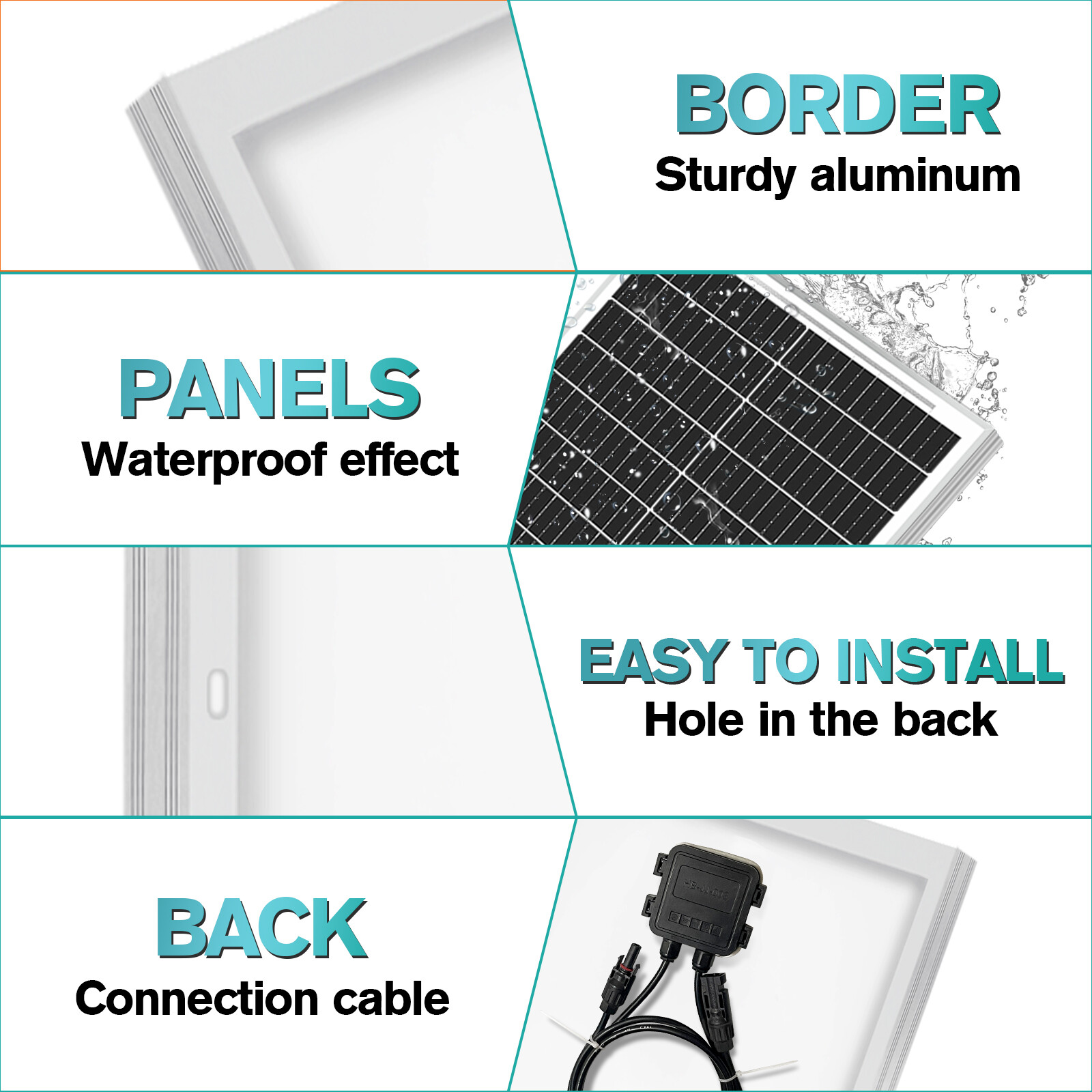 100W 200W 400W 1000Watt 12V Monocrystalline Solar Panel Home RV Camping Off Grid