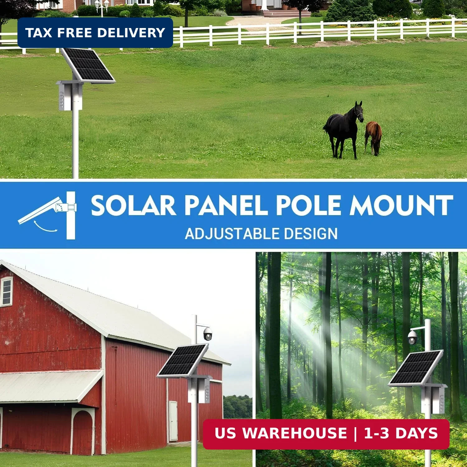 Solar Panel Pole Mount, Solar Panel Mounting Brackets, Solar Panel Mount, with A