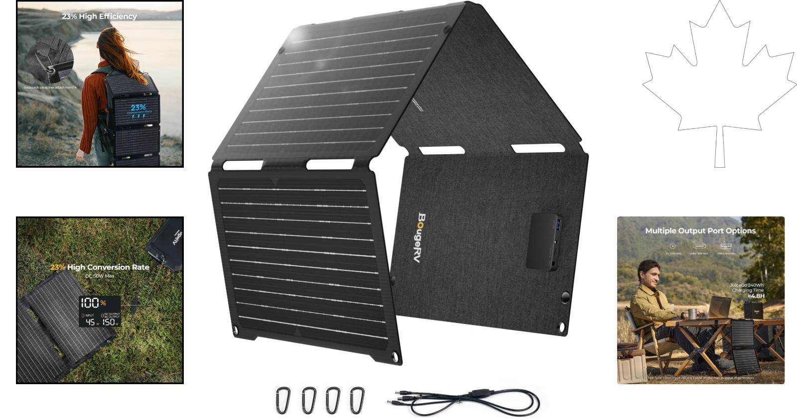 Durable 50W Fiberglass Solar Panel – Ultimate Power Solution for All Adventures