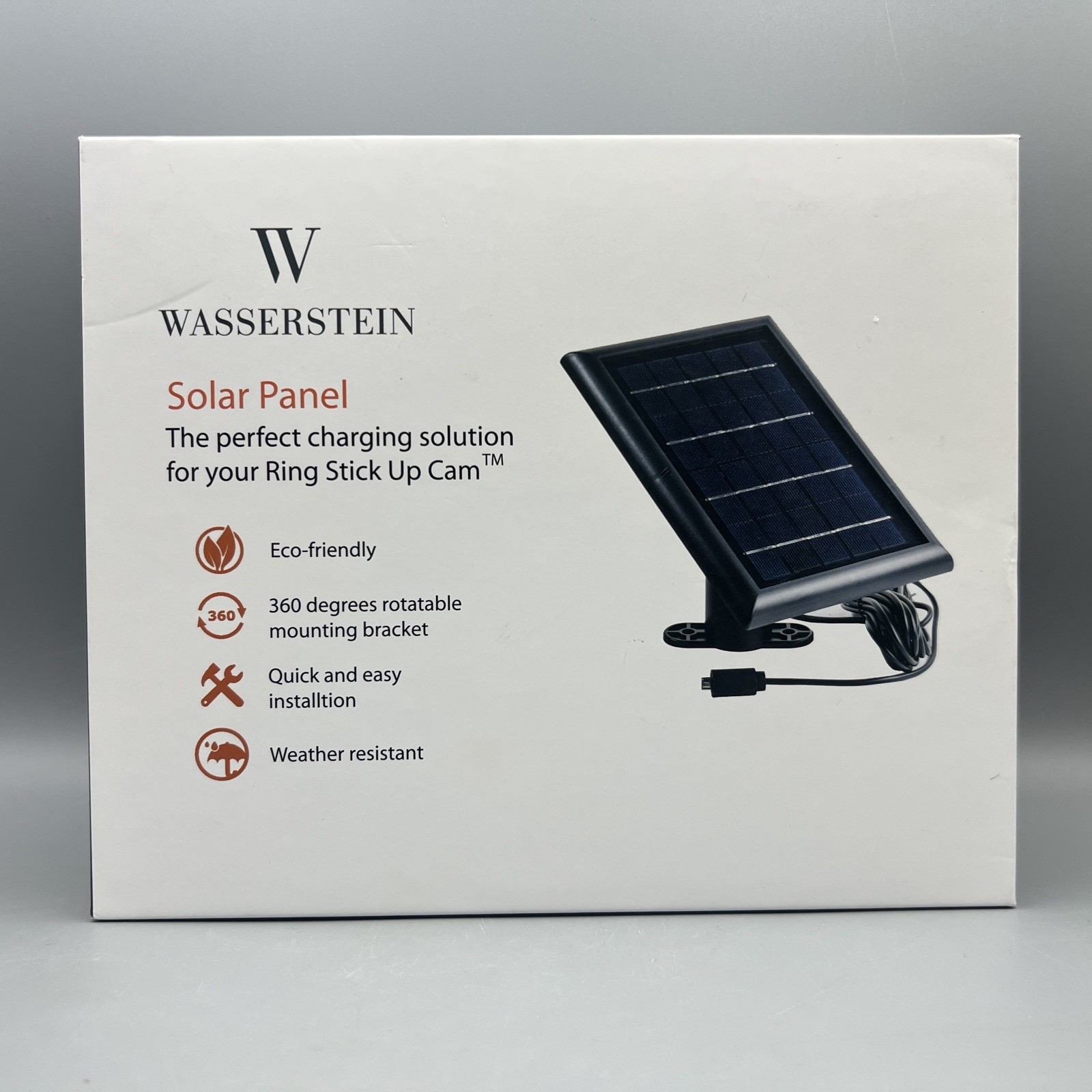 Wasserstein Solar Panel Ring Stick Up Cam