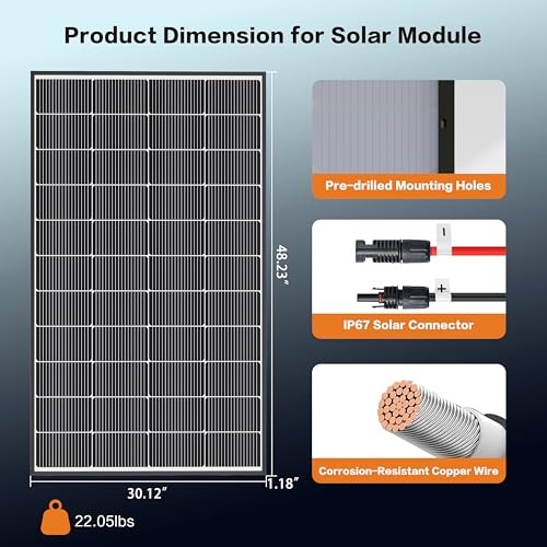 Xilanseek Bifacial 400 Watt Solar Panel, N-Type 16BB 2PCS 200W N-type 2Pcs