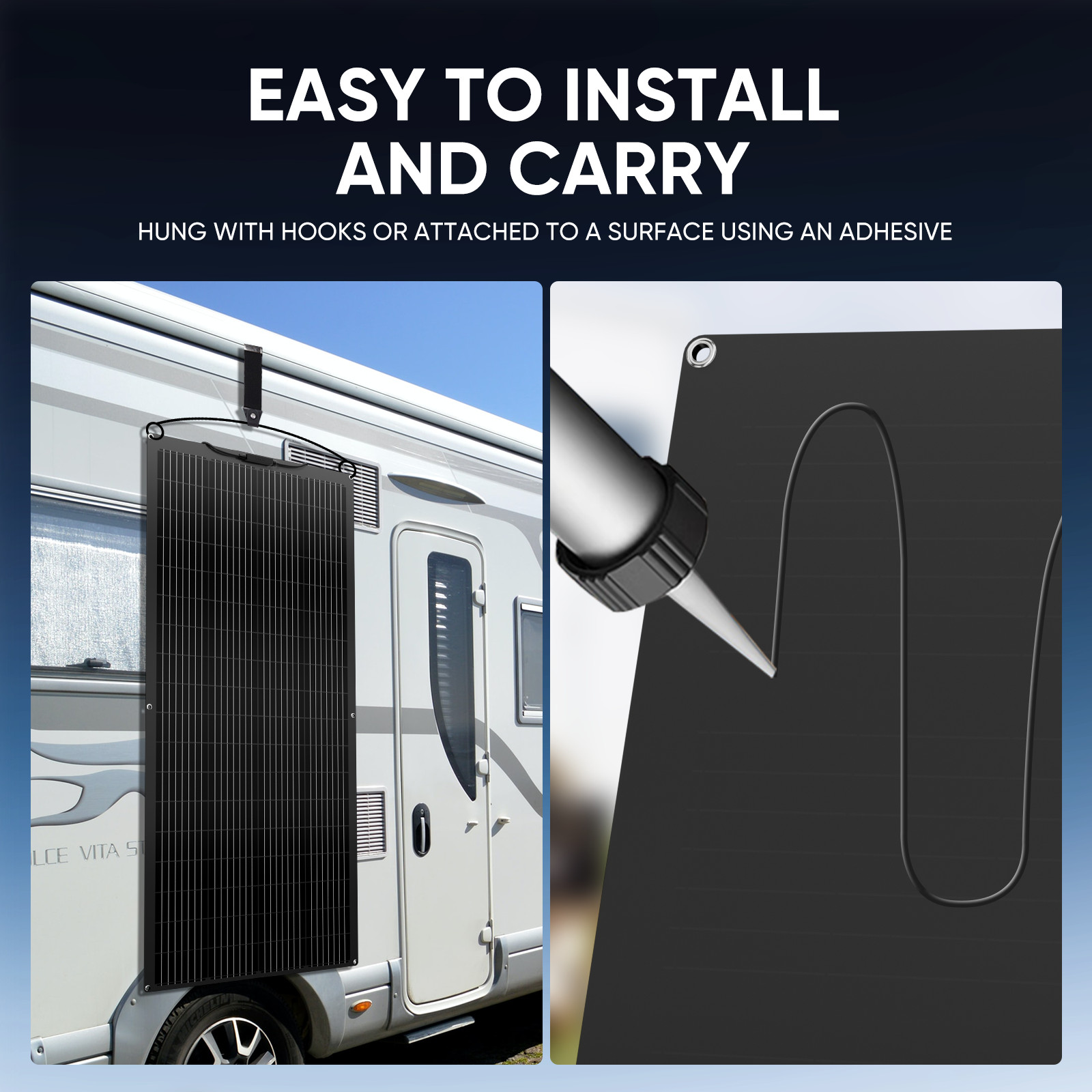 600W Flexible Solar Panel Mono 12V Portable Power Camping Home RV Battery Charge
