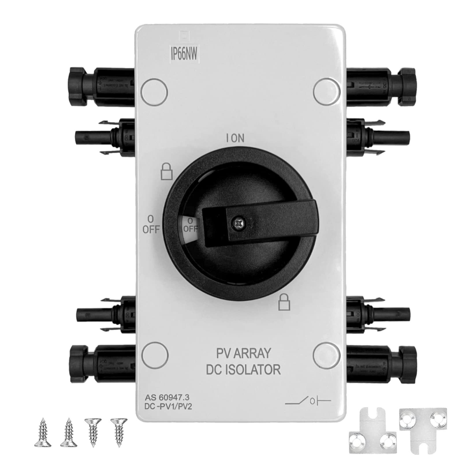 KarlKers IP66 Solar PV DC Quick Disconnect Switch 64 Amp, 1000V Solar Combine…