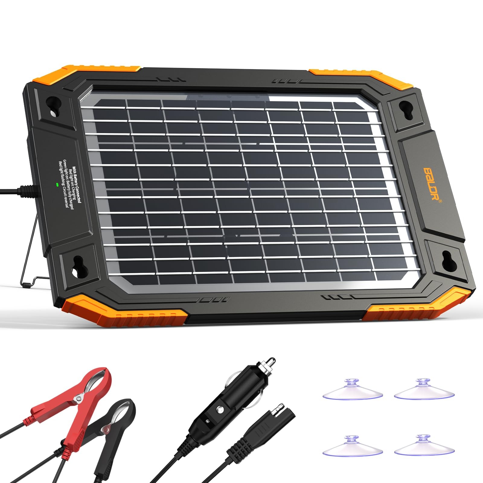 13W Solar Battery Charger Maintainer 12V Waterproof Panel for Car Boat RV