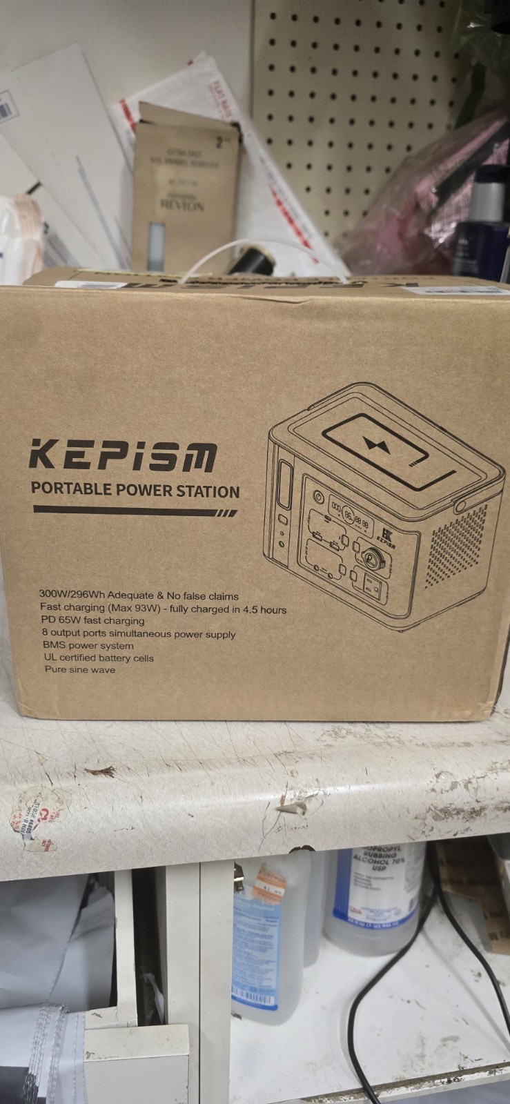 Kepism Portable Power Station, Outdoor Solar Generator Battery Pack,110V/300W