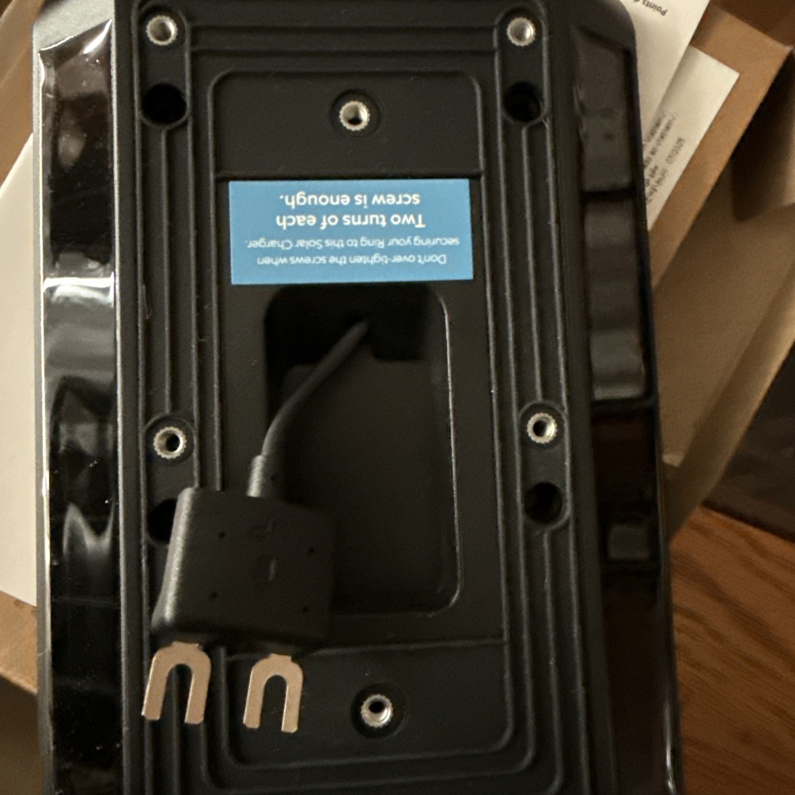 Ring Solar Charger 5F83E9 for Battery Doorbells Compatible w/ Video Doorbell