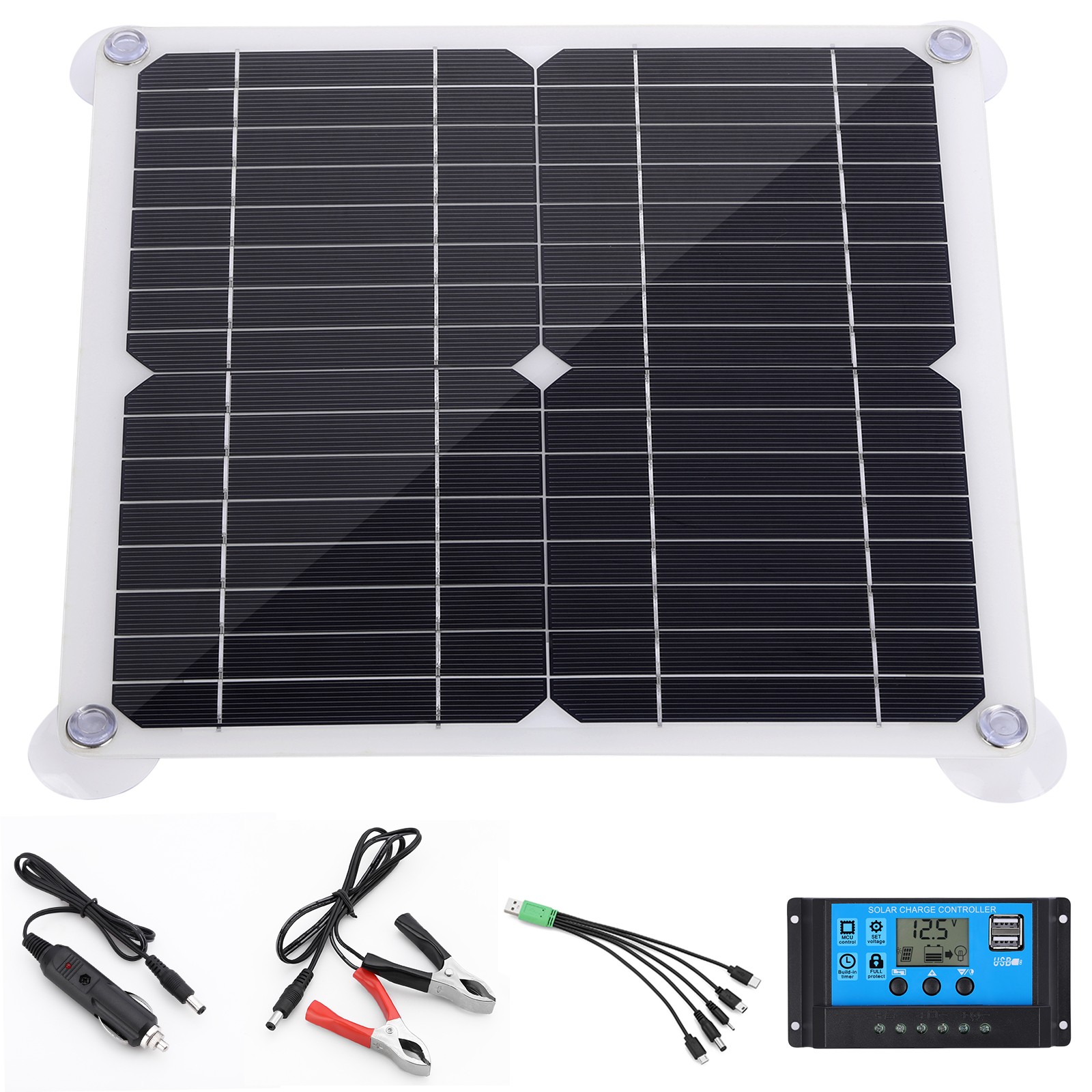 200 Watts Solar Panel Kit 100A 12V Battery Charger with Controller Caravan Boat