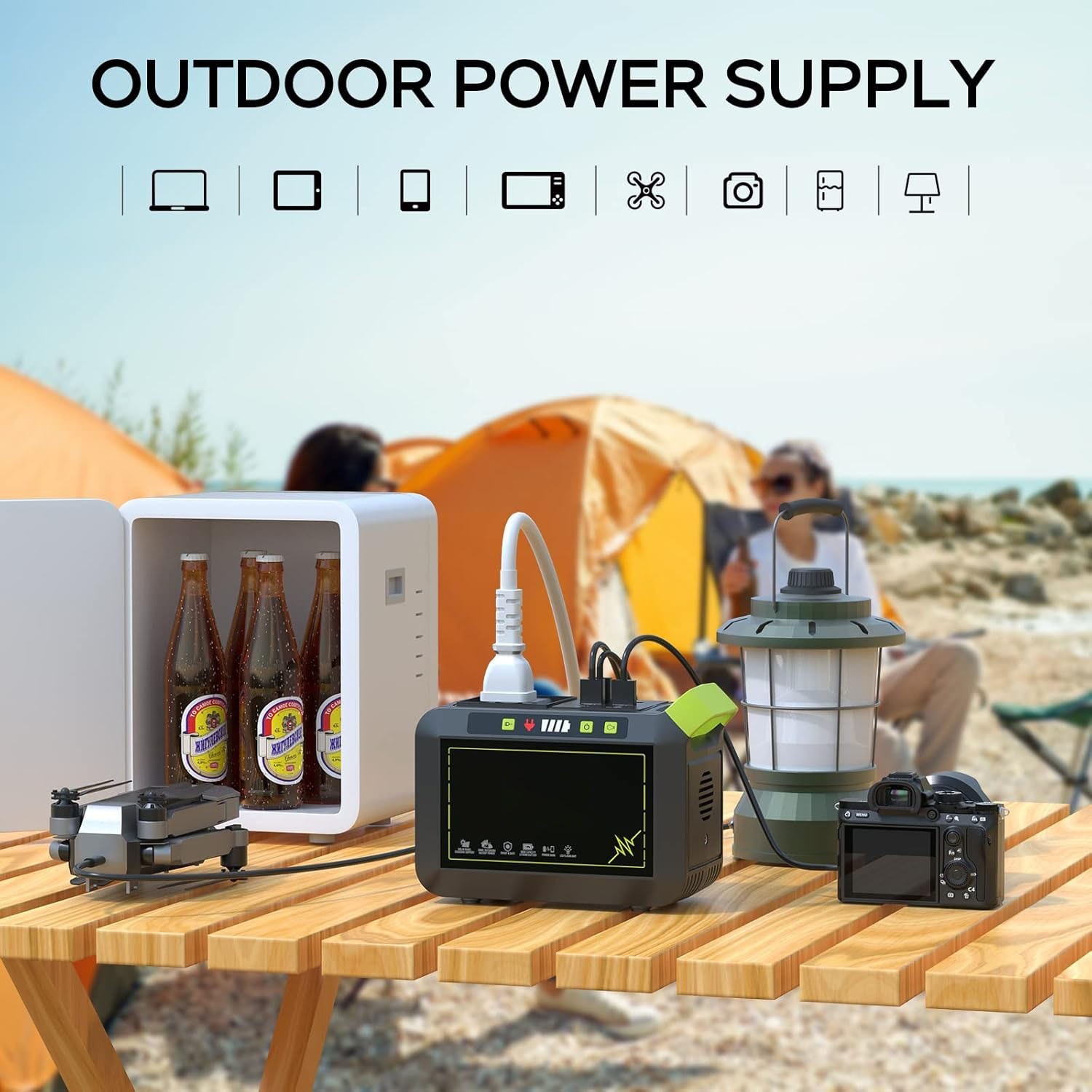 Estación de energía portátil de 88 Wh con batería de litio, generador solar de c