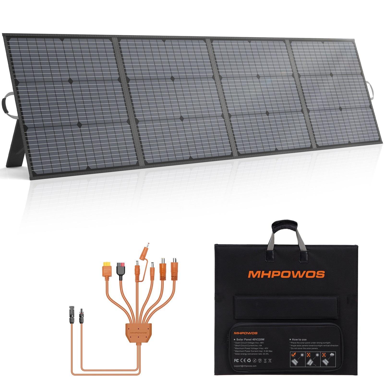 220W 400W Solar Panel Foldable IP67 for Percon Portable Power Station F3000LFP
