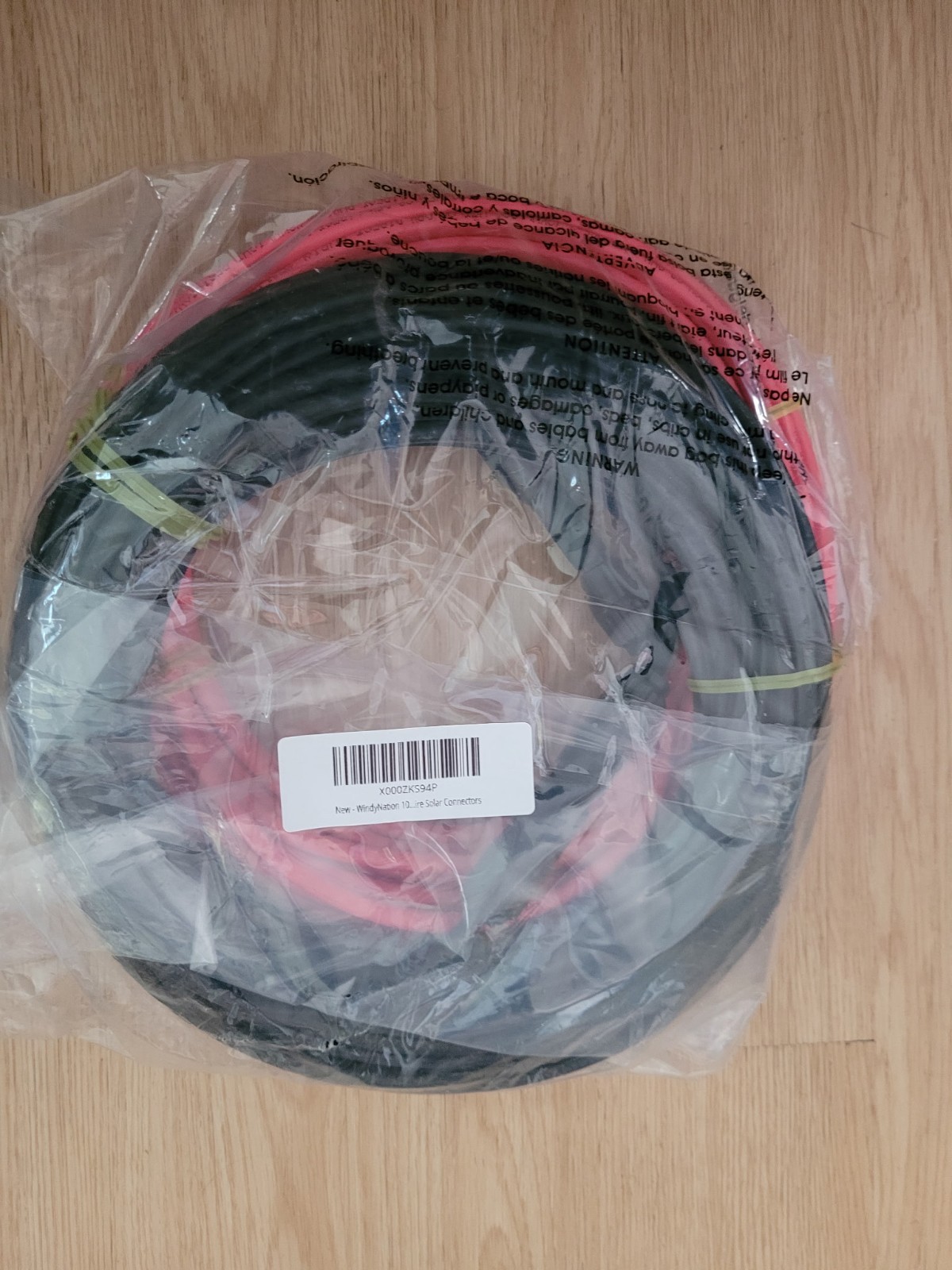 WindyNation 10 AWG Solar Cable 50ft Black And Red 7 pack