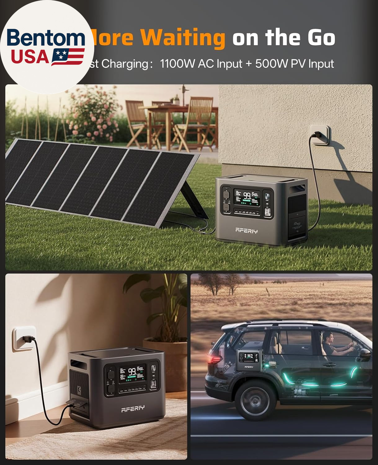 2048Wh Portable Power Station 2400W (Peak 4800W),P210 Lifepo4 Battery Generator,