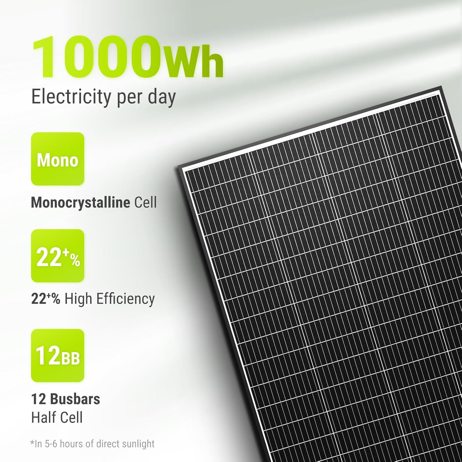 Newpowa 9BB Cell 200W Monocrystalline 200 Watt 12V Solar Panel High Efficiency R